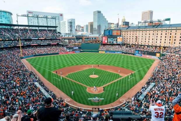 Baltimore Orioles vs New York Yankees at Oriole Park at Camden Yards for 2019 home opener. April 4, 2019. (Credit Michael Jordan/BPE)