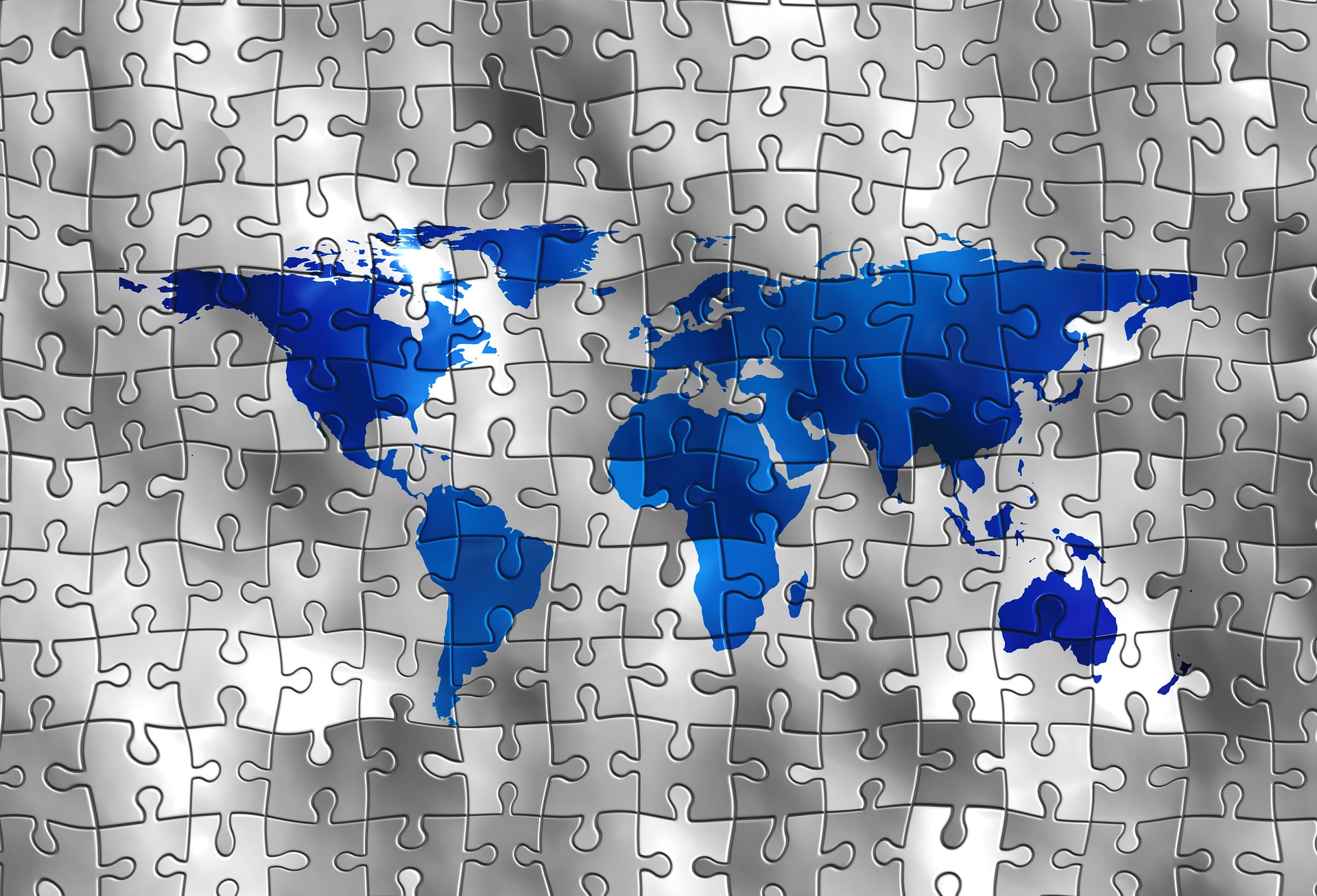 Gomer, continents world map puzzle credit: geralt at Pixabay