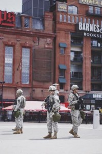 Maryland's National Guard keep the peace in Baltimore in the aftermath of the riots. (Erik Hoffman)